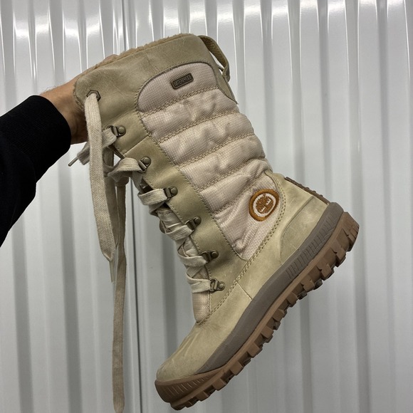Timberland Shoes - TIMBERLAND 21647 WINTER BOOTS WOMEN'S LEATHER/FABRIC CAMPING BEIGE  - Size US 6M